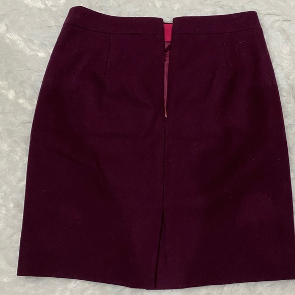 J. Crew Pencil Skirt Wool Burgundy Maroon Size 0P - Picture 5 of 10